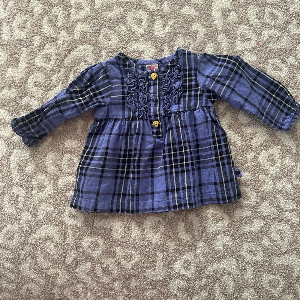 Plaid Long Sleeve Baby Dress
